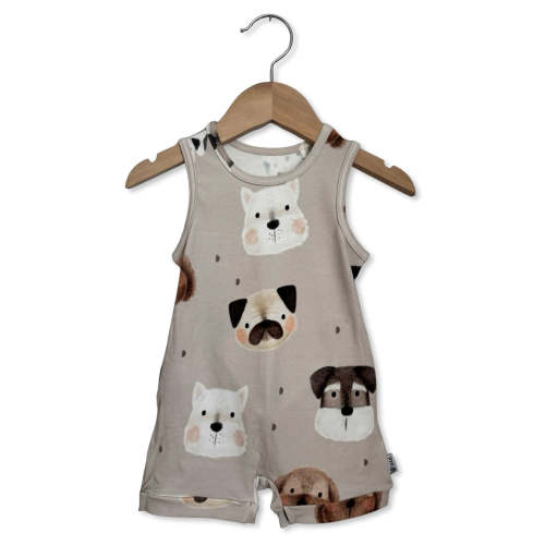 Pooch Pals Sleeveless Shorty Romper Luxe Edition | Cotton Bamboo Blend