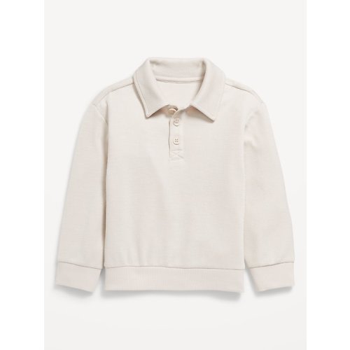 Oversized Long-Sleeve Ribbed Polo Sweater for Toddler Boys | Old Navy