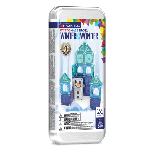 MAGNA-TILES® microMAGS Winter Wonder Travel Set 26-Piece Magnetic Construction Set, The Original Magnetic Building Brand