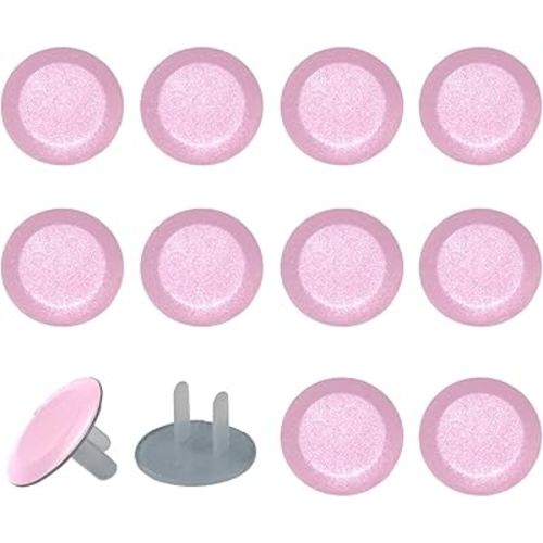 Pure Pink Color Outlet Covers Baby Proofing Safe & Secure Electric Plug Protectors | Sturdy Childproof Socket Covers for Home & Office | Easy Installation | Protect Toddlers & Babies