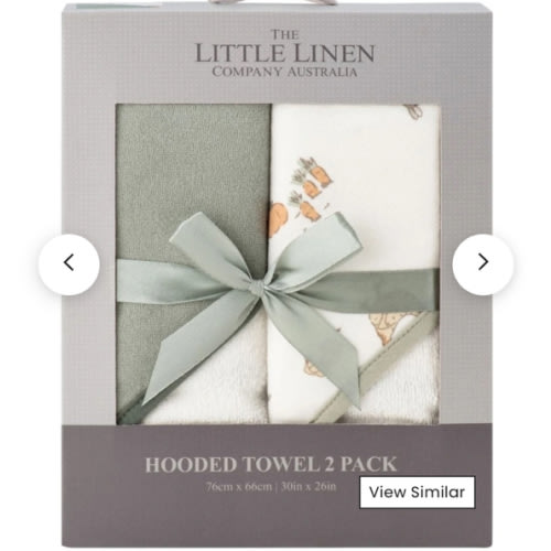 Farmyard Lamb Hooded Towel 2 Pack in Green