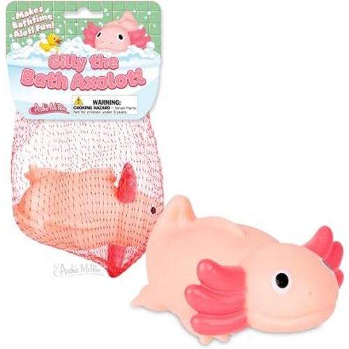 Archie McPhee Gilly The Bath Axolotl Vinyl Bath Toy