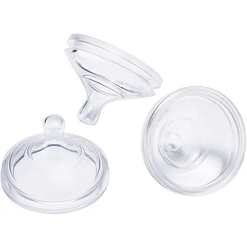 Boon Nursh Silicone Baby Bottle Nipples - Bottle Nipples for Boon Nursh Baby Bottles - Baby Bottle-Feeding Supplies - Medium Flow Baby Bottle Nipples - 3 Count