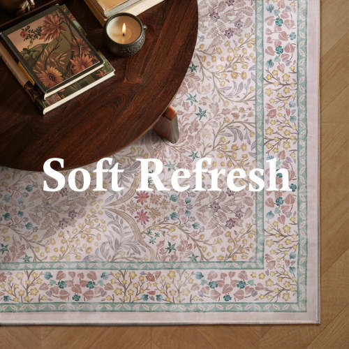 Verena Vintage Floral Butterfly Sage Green Area Rug - Lahome