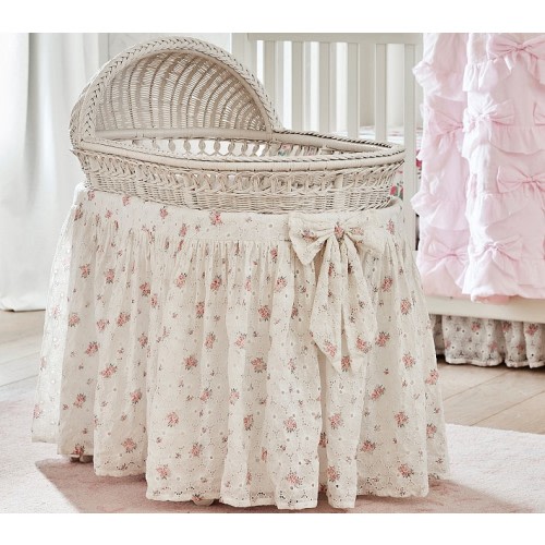 LoveShackFancy Printed Eyelet Bassinet Skirt