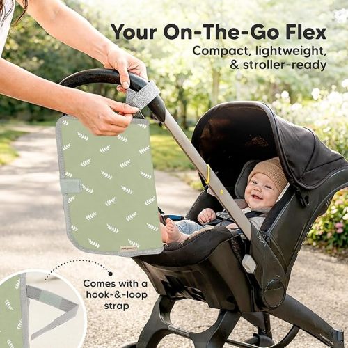 KeaBabies Portable Changing Pad for Baby, Travel – 26 x 21 Wipeable, Waterproof, Foldable Baby Diaper Changing Mat for Diaper Bag, Caddy, Car, Bed, Newborn, Compact Changer Mat Station (Acacia)