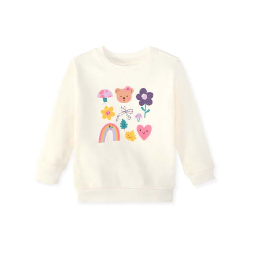 Garanimals Baby & Toddler Girl Fleece Crewneck Sweatshirt, Sizes 0-6T