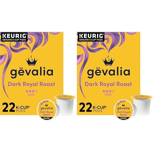 Gevalia Dark Royal Roast Dark Roast K‐Cup Coffee Pods, 22 ct Box (Pack of 2)