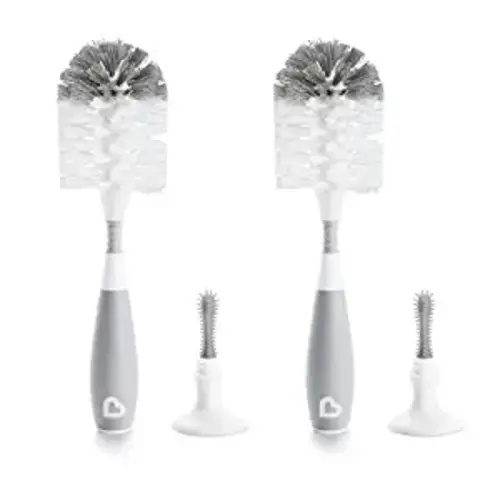 Amazon.com: Munchkin® Bristle™ Bottle Brush, Grey, 2 Pack : Baby