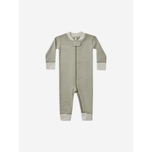 Zip Long Sleeve Sleeper || Sage 3-6 months