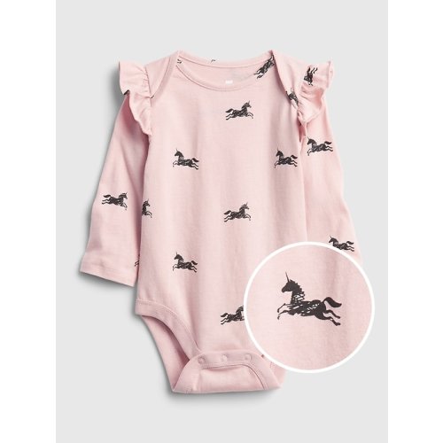 Baby 100% Organic Cotton Mix and Match Print Bodysuit in lilac cloud