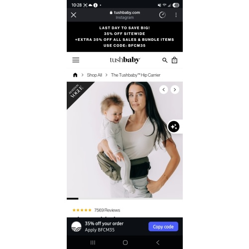 The Tushbaby Hip Carrier