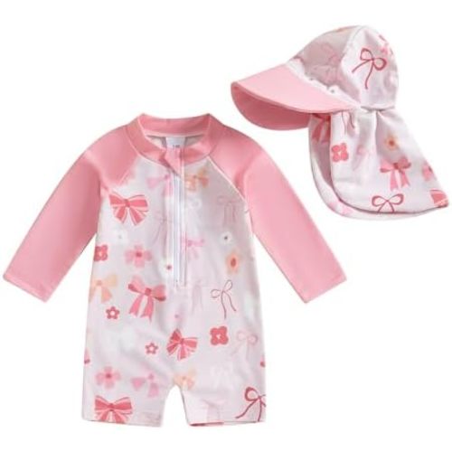 Hnyenmcko Baby/Toddler Boy Rash Guard Swimsuit Long Sleeve One Piece Zipper Swimwear Sunsuit Infant Bathing Suit Beachwear