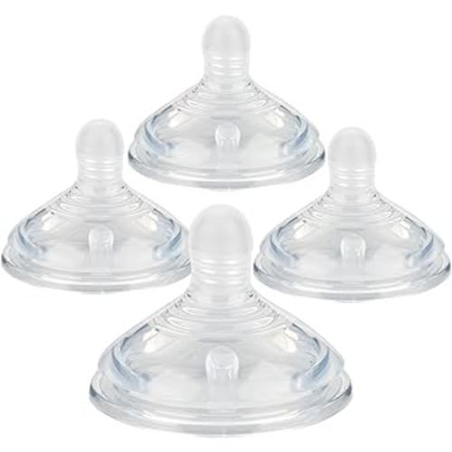 Silicone Nipples for Natural Start Anti-Colic Bottles &Advanced Anti-Colic Bottles,Closer to Nature Bottles,Slow Flow,Size 1 Nipple,1m+,4 Count