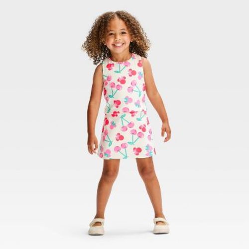 Toddler Girls' 2pc Disney Minnie Mouse Cherries Athletic Tank and Skort Set - White 5T