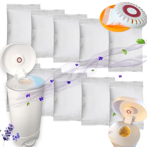 PurifyLogix 10PCS Lavender Scented Baking Soda Refills for Puck Baking Soda Cartridge, Diaper Pail Deodorizers Odor Absorber Compatible with Munchkin Step and Pail Diaper Pails