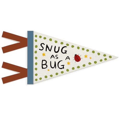 Kids Nursery Room Decor, Whimsical Ladybug Wall Pennant Flag Felt Banner, Ladybug Insect Wall Hanging Decor for Kids Boy Girl Nursery Toddler Room Bedroom Playroom