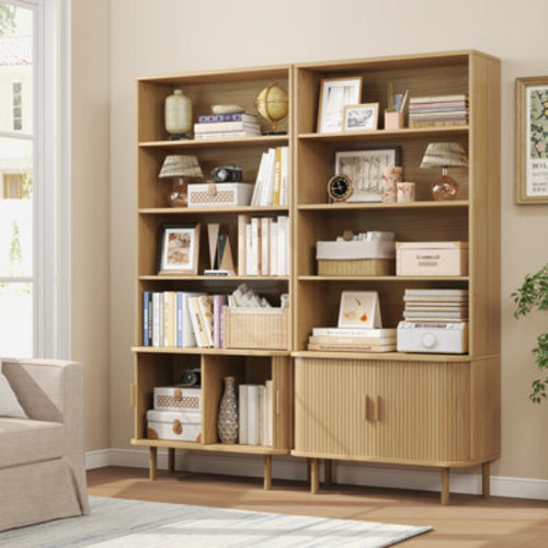 Ebern Designs 71" Tall Bookshelf With Storage Cabinet & Reviews | Wayfair