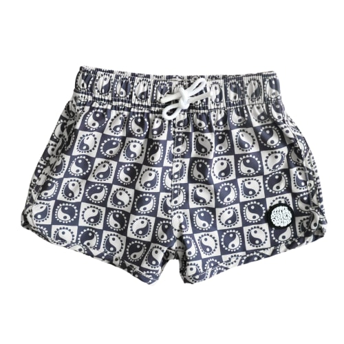 Black Yin Yang Swim Trunks | Toddler & Baby