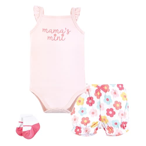 Hudson Baby unisex-baby Bodysuit, Short and Sock