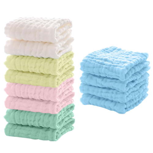 Pack Of 12, Baby Washcloths - Soft Face Cloths For Baby, Absorbent Bath Face Towels, Baby Wipes, Burp Cloths Or Face Towel, 30*30Cm - Mixed color