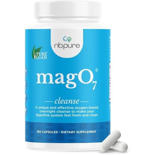 nbpure MagO7 Natural Colon Cleanse & Detox (180 Capsules)