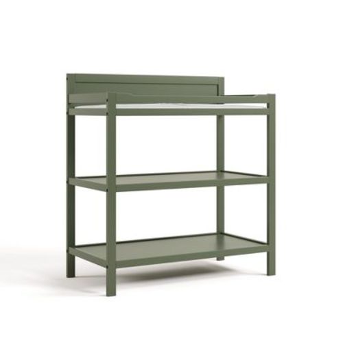 Storkcraft Alpine Changing Table with Water-Resistant Changing Pad Olive