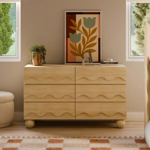 Lido Wave 6-Drawer Wide Assembled Dresser (56") - Retail Exclusive
Blonde