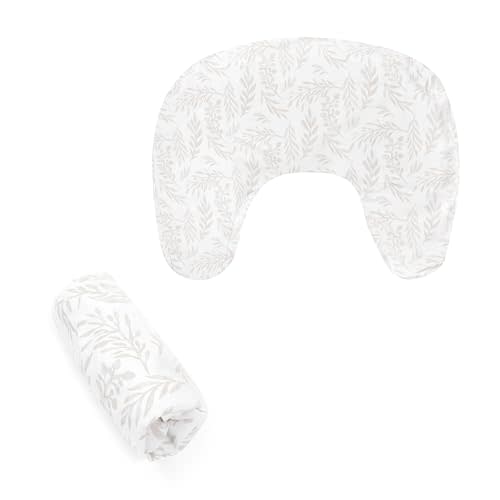 Boppy Nursing Pillow Cover - Soft, Hypoallergenic Washable Microfiber Bottle & Breastfeeding Pillow Covers (Redesigned Feeding Pillow Sold Separately) - Beige Foliage