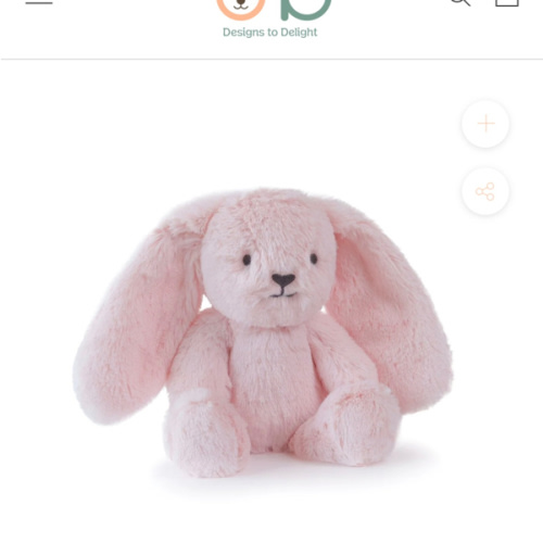 Little Betsy Bunny Pink Soft Toy 10" / 25cm