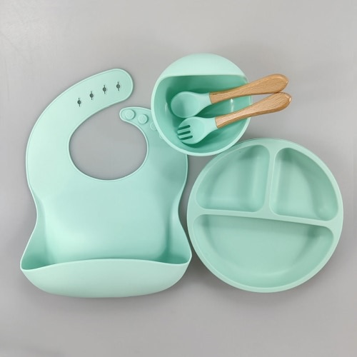 Silicone Bib Plate Set