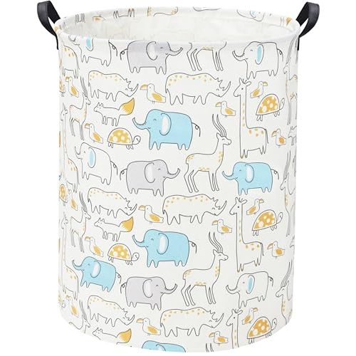 TIBAOLOVER Animal Baby Laundry Basket Baby Hamper Kids Toy Storage Bin for Boys Room Decor Baby Nursery Hamper Gift Baskets for Bedroom Bathroom(Animal)