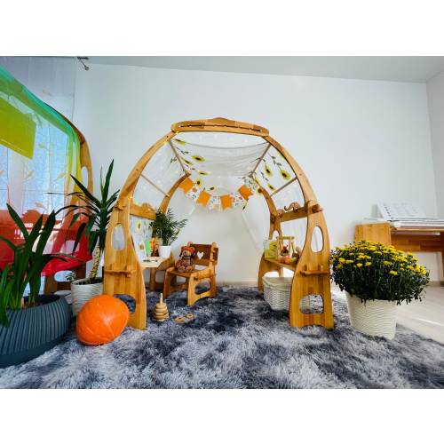 Waldorf 130cm. Small Playstand Christmas Kids Gifts 1st Birthday Playtent Indoor Playground Wooden Shelf playhouse Lemonade Montessori