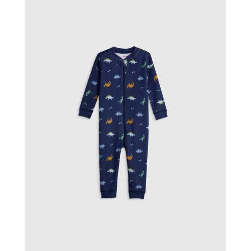 100% Organic Cotton One Piece Pajama - Baby in Little Dinos