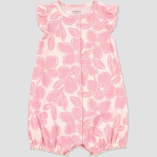 Carter's Just One You® Baby Girls' Floral Romper - Rose Pink/Light Pink 6M