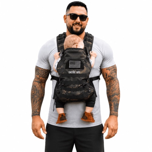 Tactic Ops, Military Baby Carrier, Black, Adjustable, D-Rings