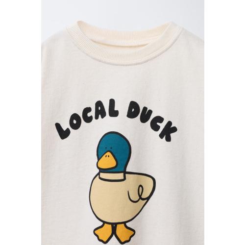 DUCK PRINT T-SHIRT - Mid-ecru | ZARA United States