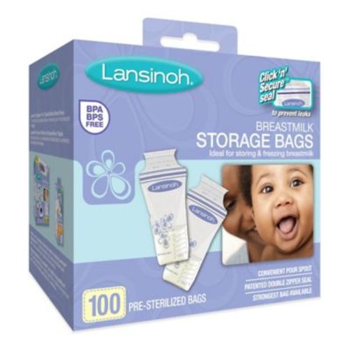 Lansinoh® 100-Count Breastmilk Storage Bags - CLEAR - 100 CT