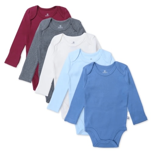 5-Pack Organic Cotton Long Sleeve Bodysuits | Honest Baby Clothing