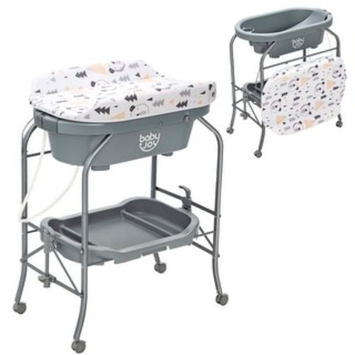 Babyjoy Changing Table with Bathtub Folding Portable Diaper Station - See Details