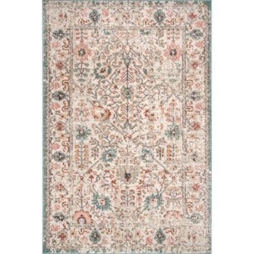 Nuloom Lenore Floral & Paisley 5x8 Indoor Area Rug for Living Room Bedroom Dining Room Kitchen, Beige/Multicolor