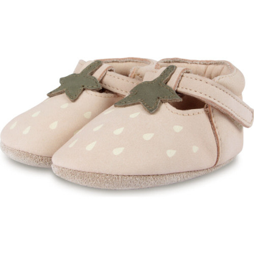 Nanoe Strawberry Nubuck T-Bar Shoes, Powder - Donsje Amsterdam | Maisonette