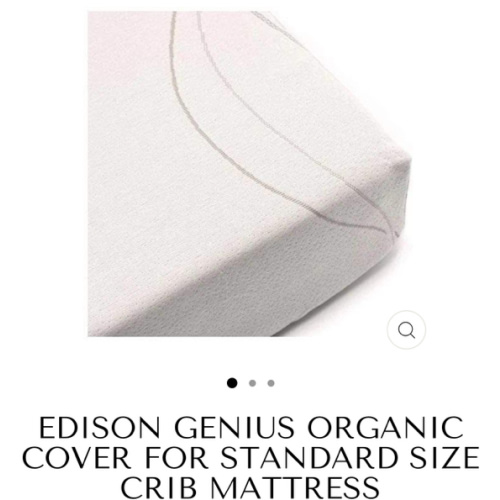 Edison Genius Organic Cover for Standard Size Crib Mattress