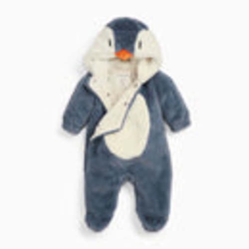 Penguin Faux Fur Pramsuit | Organic Baby Outerwear | MORI US