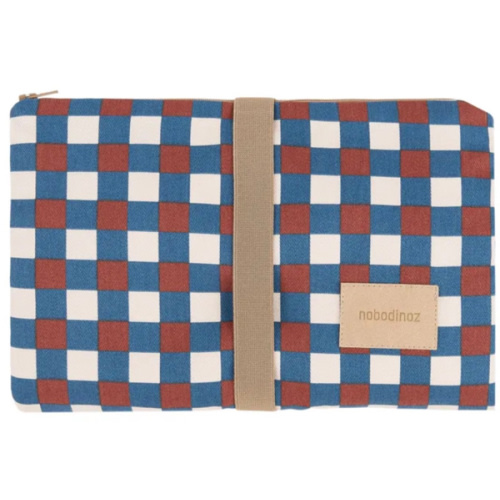 Nobodinoz - Hyde Park Mosaic travel changing mat - Blue | Smallable