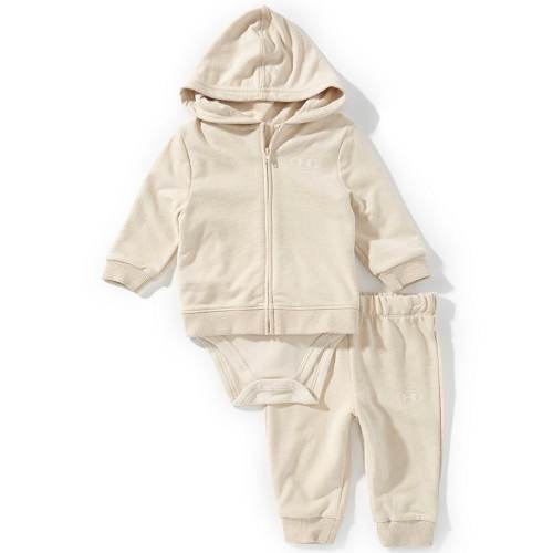 Under Armour Baby Boys Long Sleeve Full Zip Hooded Jacket, Logo Bodysuit & Matching Joggers 3-Piece Set