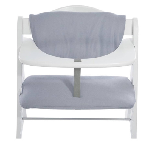 Hauck Highchair Pad Deluxe, Removable Washable Padded Seat Cushion Compatible with Wooden Alpha+ and Beta+ Model High Chair, Accessory Only, Grey