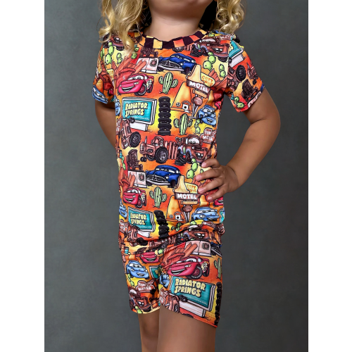 Rally Racers Bamboo Two Piece Short Sleeve and Short Set