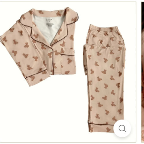 Women's Long Sleeve Pajama Set in Teddy Tales – Dear Perli