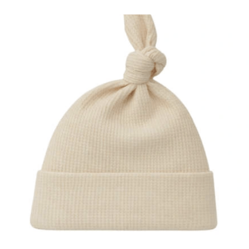 Organic Knotted Waffle Beanie